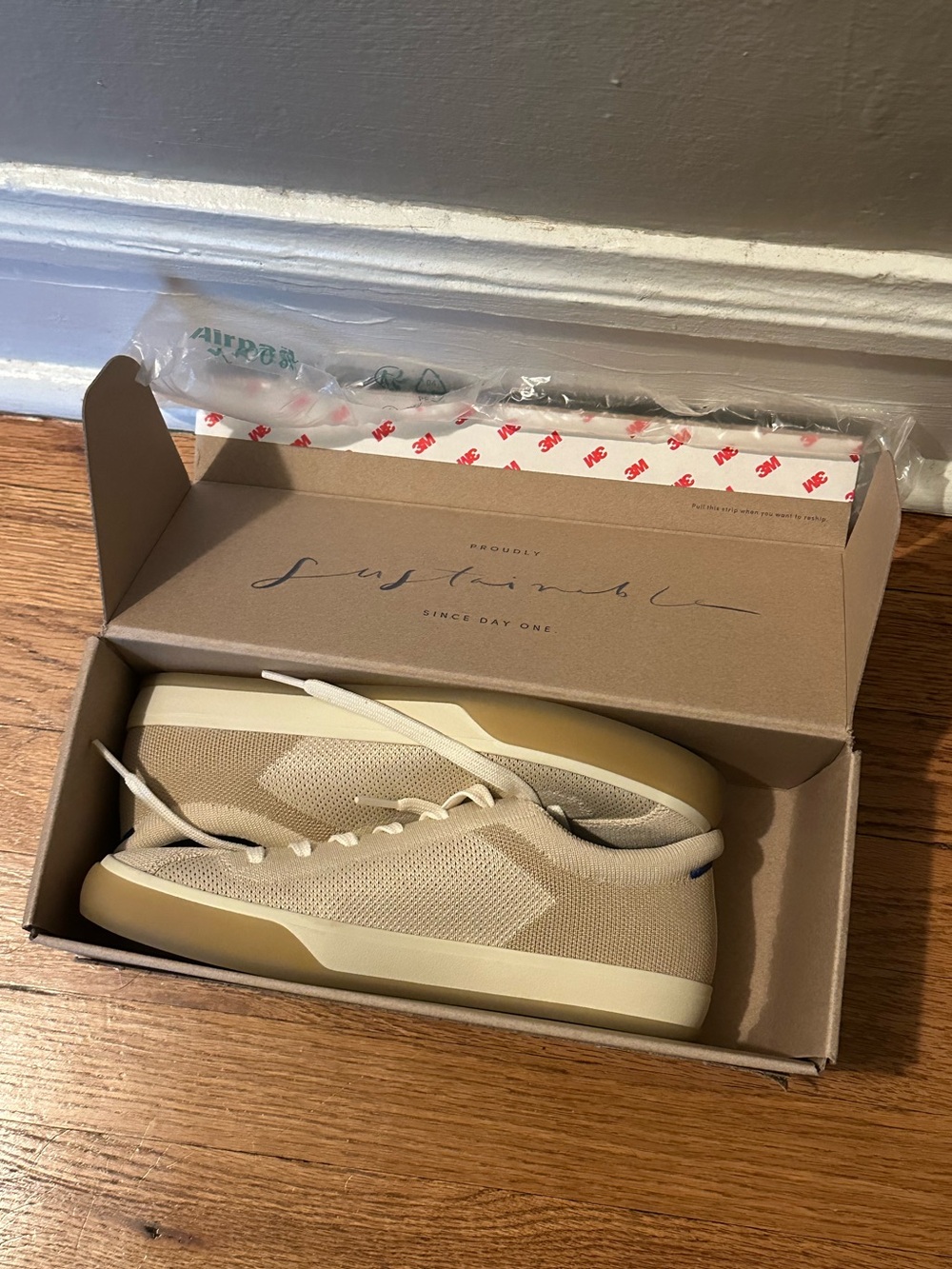 Rothy's The Lace Up Sneaker in Biscuit Tan Size 7.5